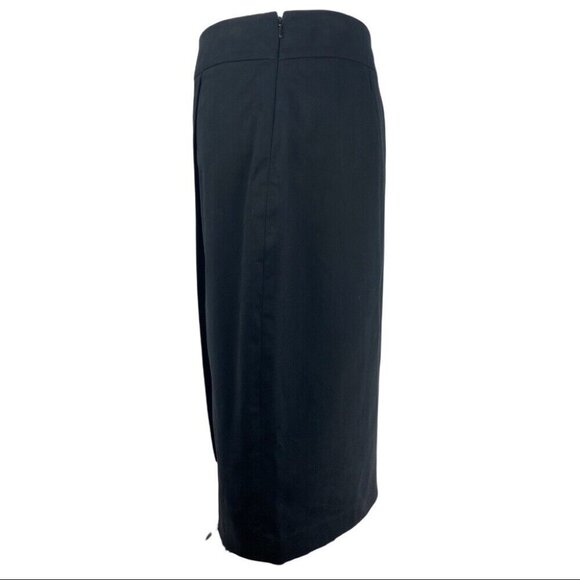 Magaschoni Collection Women's‎ NWT Black Old Money Wrap Pencil Skirt 8/W30 - Picture 3 of 9
